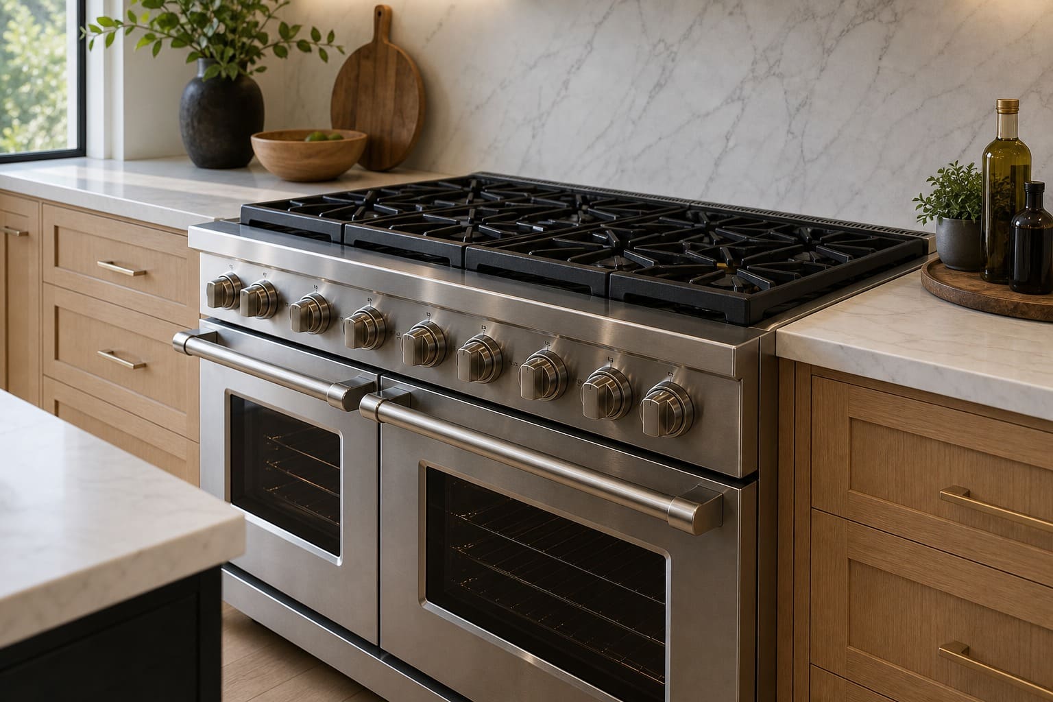 Viking professional gas range serviced in a Sunnyvale kitchen